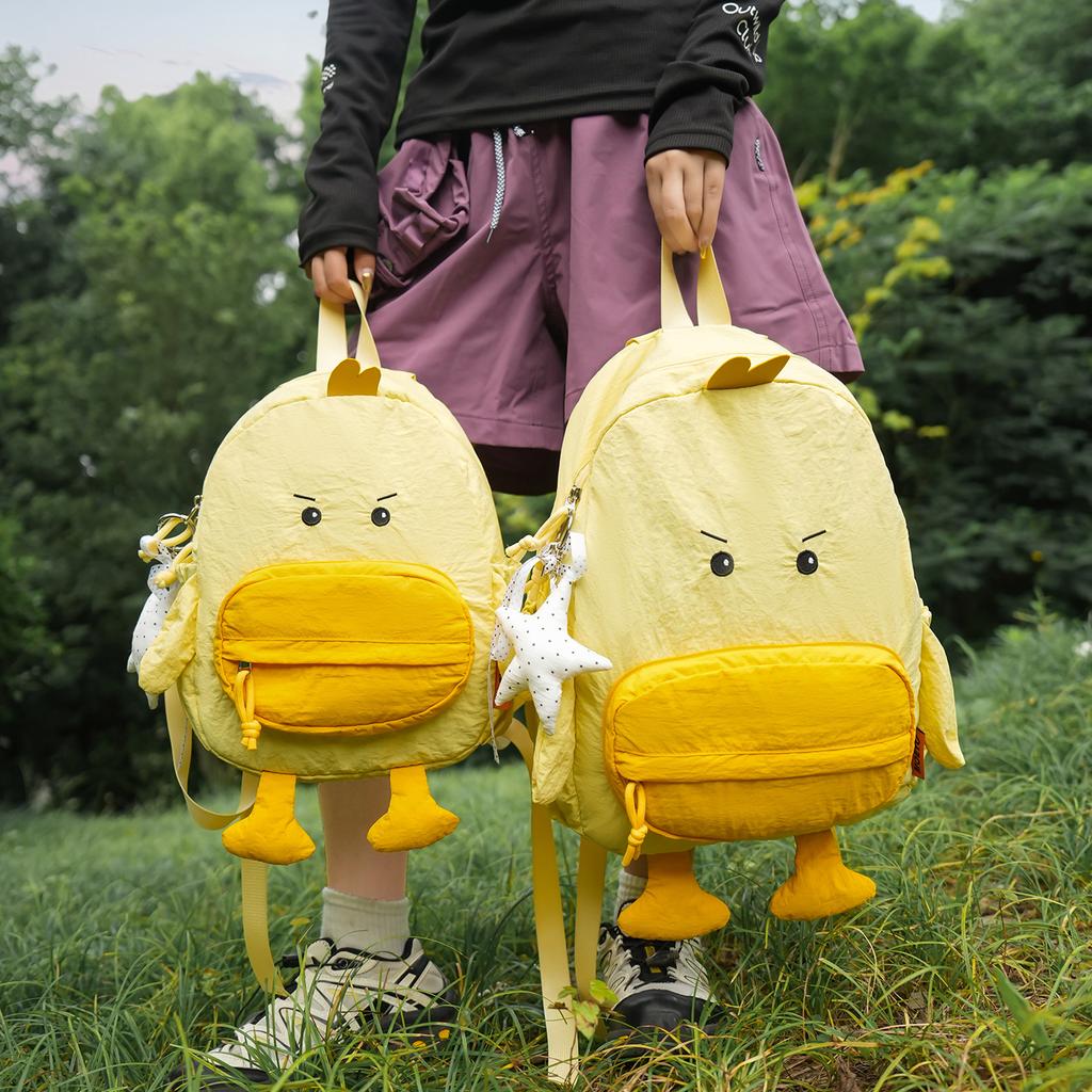 Schoolbag creative duck shape schoolbag trendy new Korean high value women's backpack large capacity cartoon backpack