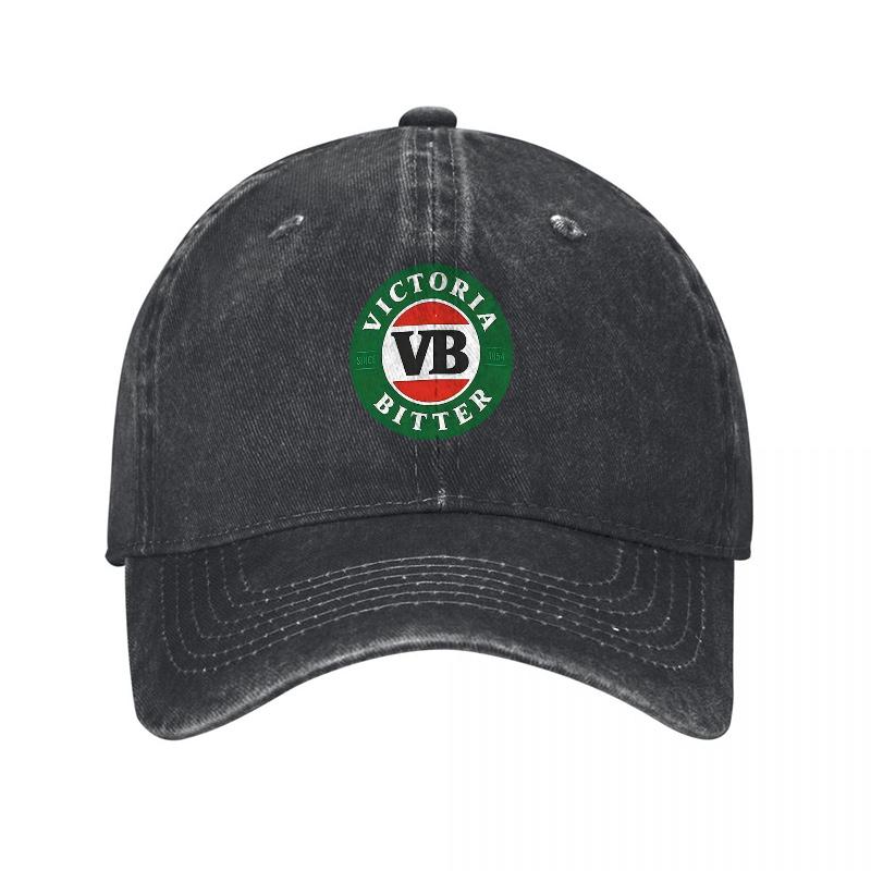 Victoria Bitter Logo Washed Cotton Baseball Cap Classic Fit Unisex Adjustable Hat For Daily Wear And Outdoor Activities