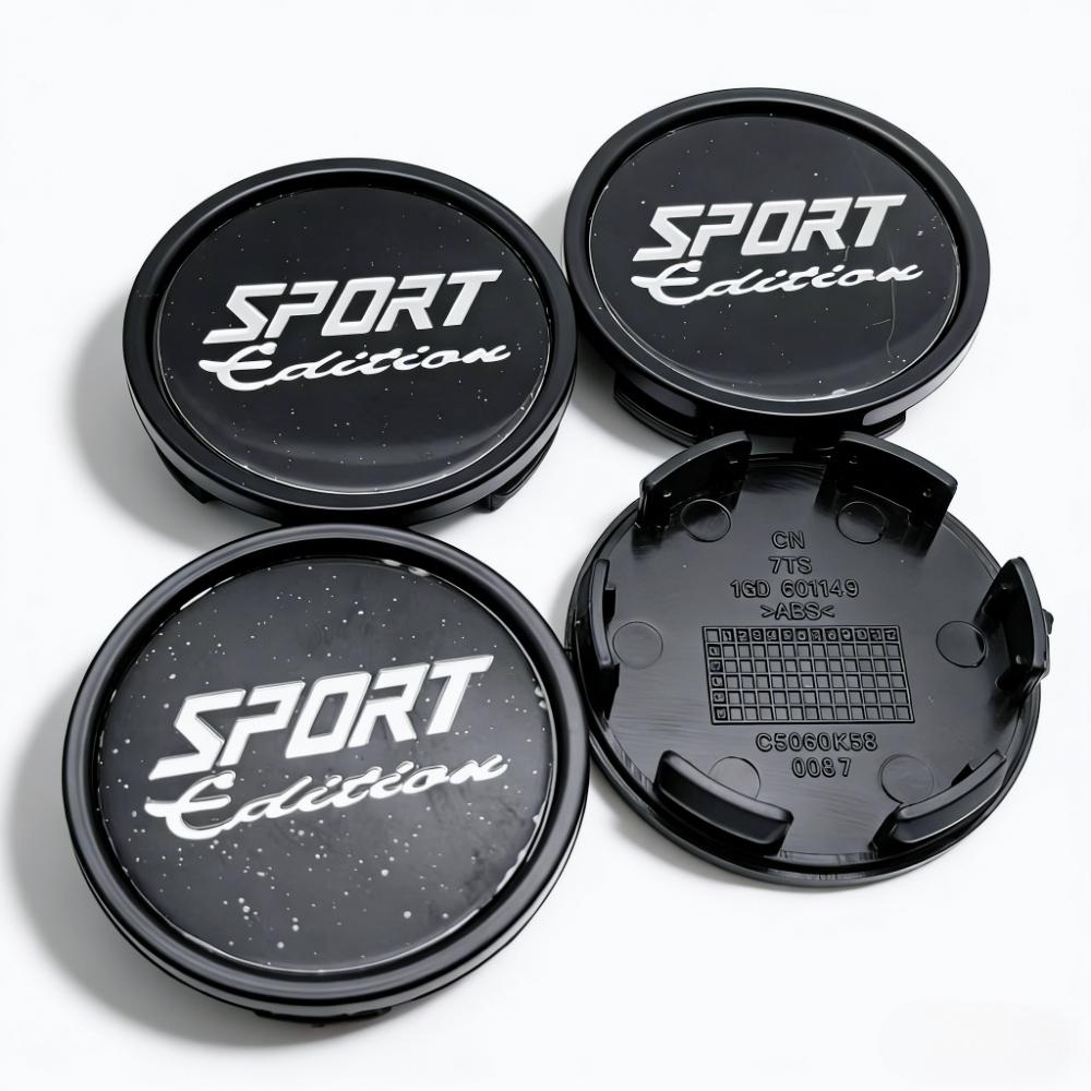 

4pcs 58mm 53mm Car Wheel Center Caps With Sport Edition Logo Emblem Badge Wheel Hubcaps Rim Center Dust Cover Hub Accessories Sport Edition Badge&4pcs K58 Wheel Caps