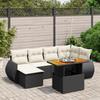 VidaXL Garden Lounge Set with Cushions 7 Pcs, Patio Sofas, Patio Furniture Set, Outdoor Furniture, Black 3272295