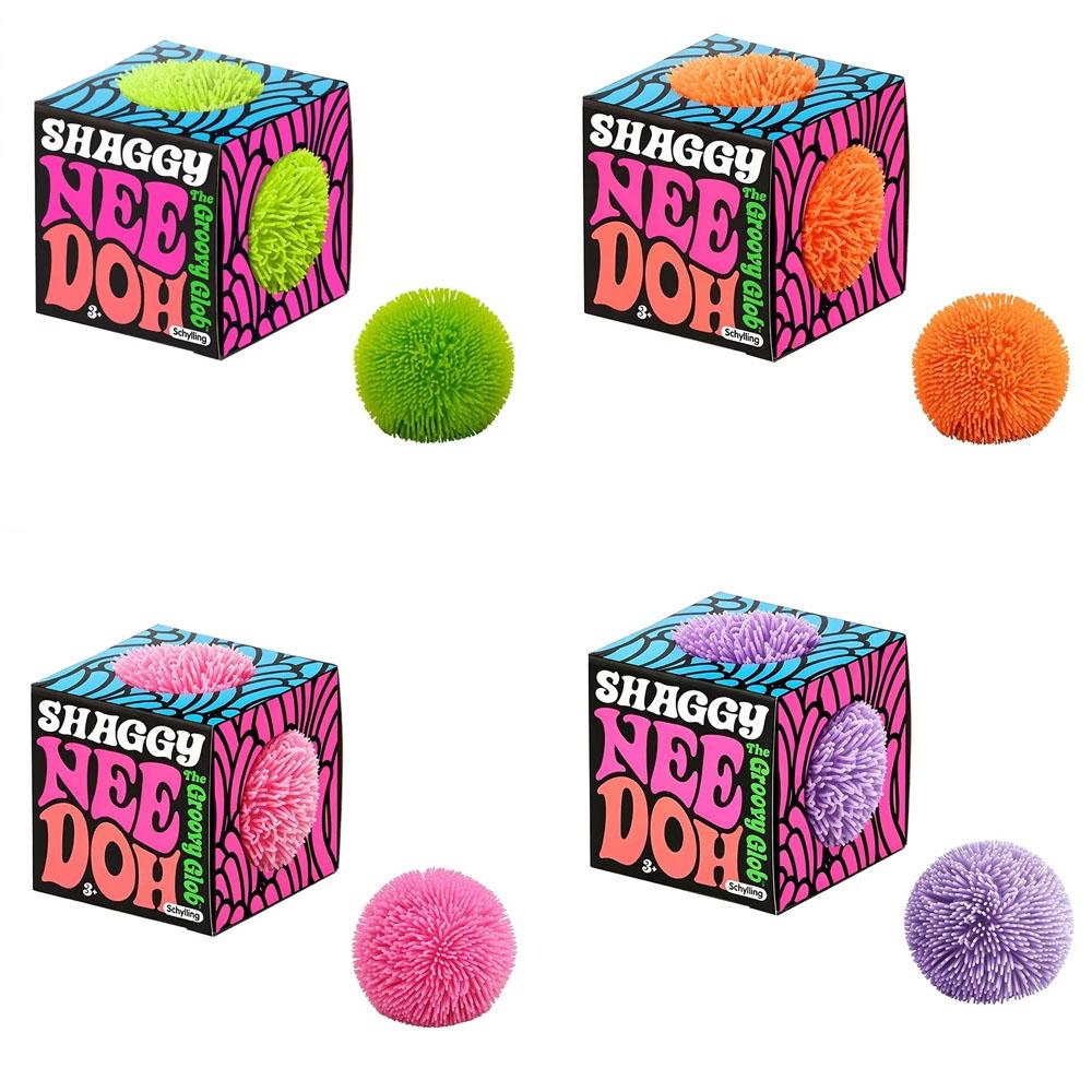 Needoh Teenie Fuzz Ball 3 ks Mini Ostnatá Mačkací Hračka Maltóza Barevná Uvolněte Náladu Úzkost Léčba Relaxace Dospělí Přenosný Dárek