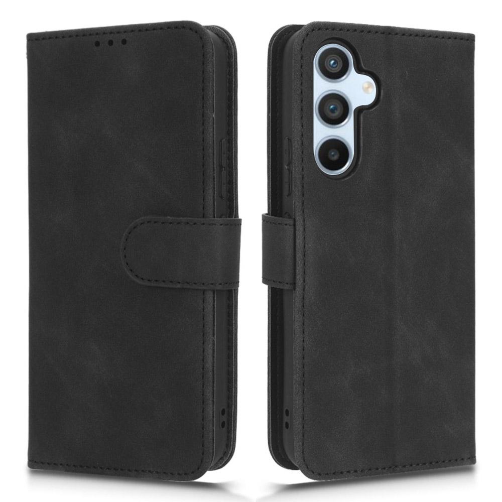

Phone Case For Samsung Galaxy A54 5G Skin-Touch Feeling Flip Leather Wallet Cover Foldable Stand Black