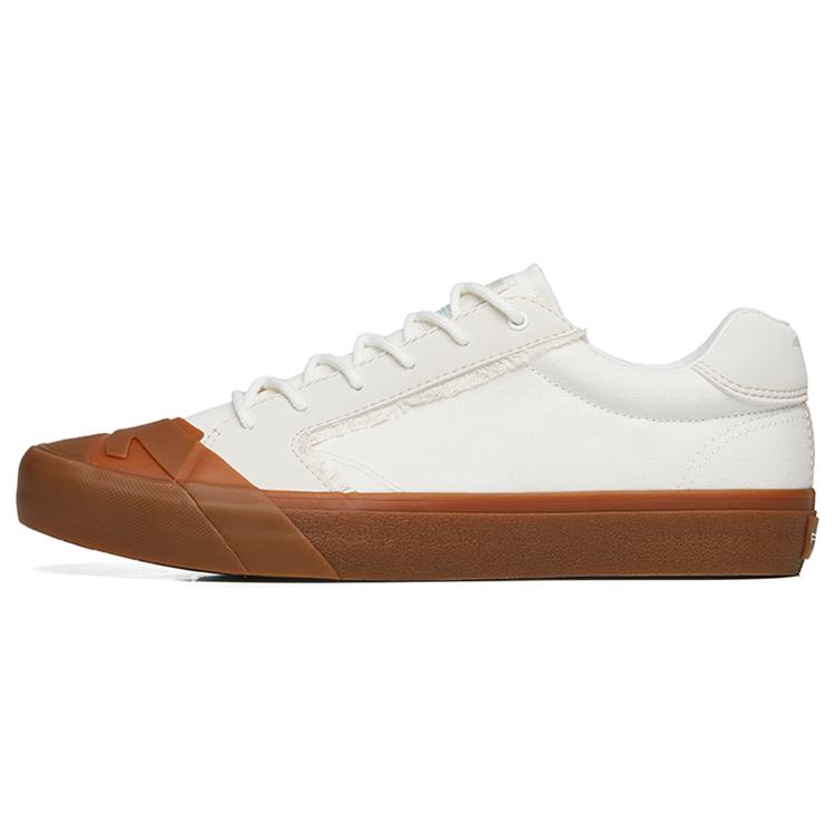 

new Anta Life Collection Anti Slip Wear Resistant Low Top Canvas Shoes Men s White Brown 41