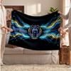 Everton FC Personalized Fleece Blanket With Football Logo, Custom Name Text Soft Warm Home Throw Blanket