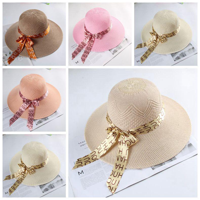Women's Fashionable Sun Protection Wide Brim Straw Hat for Summer Beach and Scenic Outings