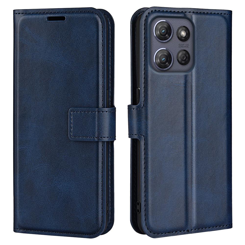 Pro Motorola Moto G Power (2025) Pouzdro s podstavcem proti poškrábání, kožený kryt na telefon s texturou teletiny