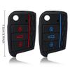 Silicone Flip Key Cover 3 Button Fit For Vw Golf 7 Mk7 Skoda Seat 2014   Fob Hull Octavia Combi Leon Ibiza Cuptra Case