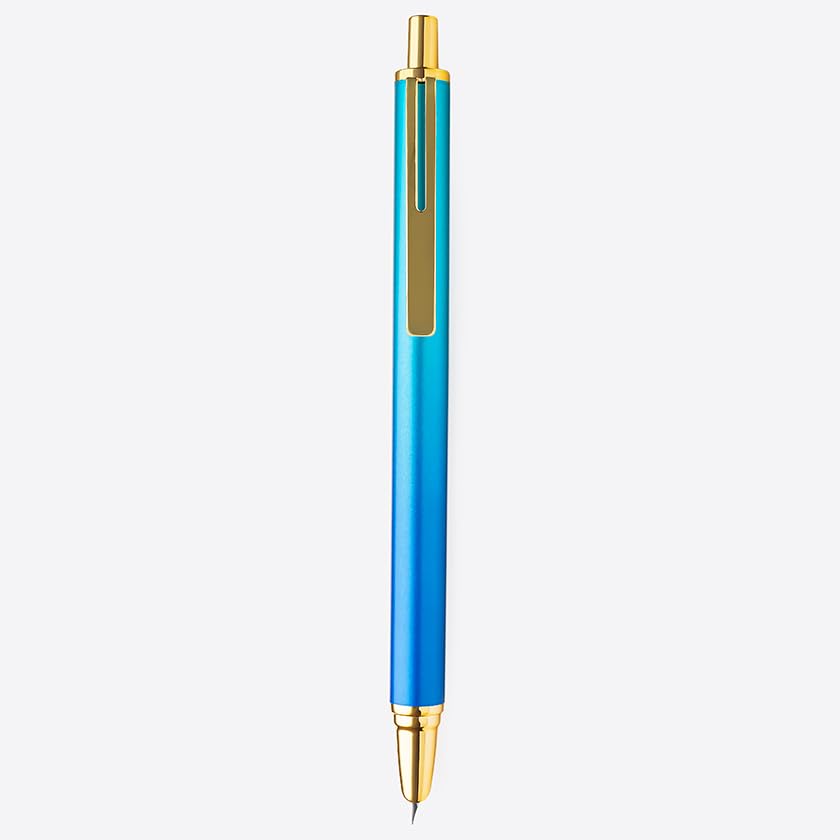 Fountain pen WANCHER 1xonexwan CLICKER/clicker fountain pen (blue x light blue (with converter))