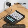 PALO 3.7V 18650 1500mah Charger Li-ion Battery USB Independent Charging Portable Electronic 18350 16340 14500 Battery Charger