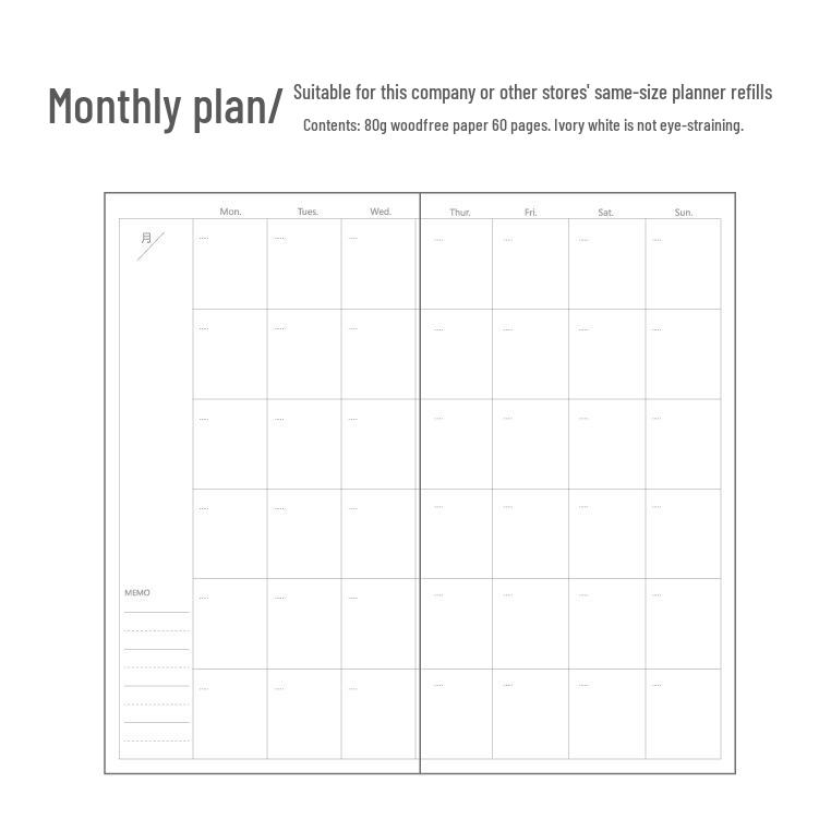 

Планировщик серии Life Travel: Сменный блок для тетради из крафт-бумаги