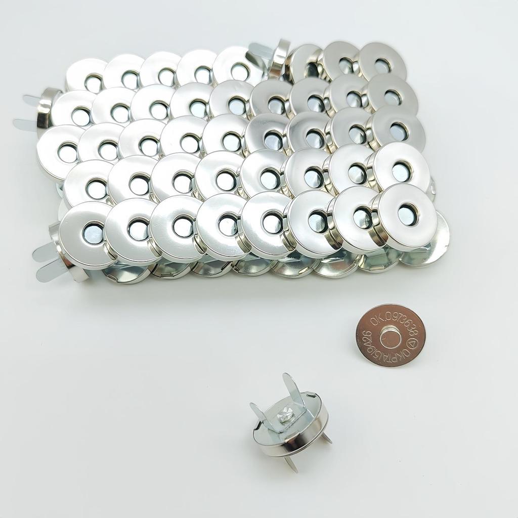 20 Strong Magnetic Snap Button Sets: No-Sew Metal Fasteners for Bags and Clothing