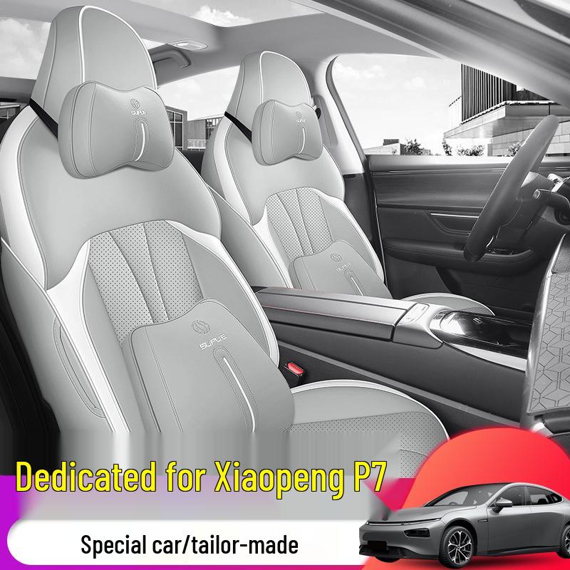 Xiaopeng P5 Universal Leather Car Seat Cushion - Full Wrap, All-Season