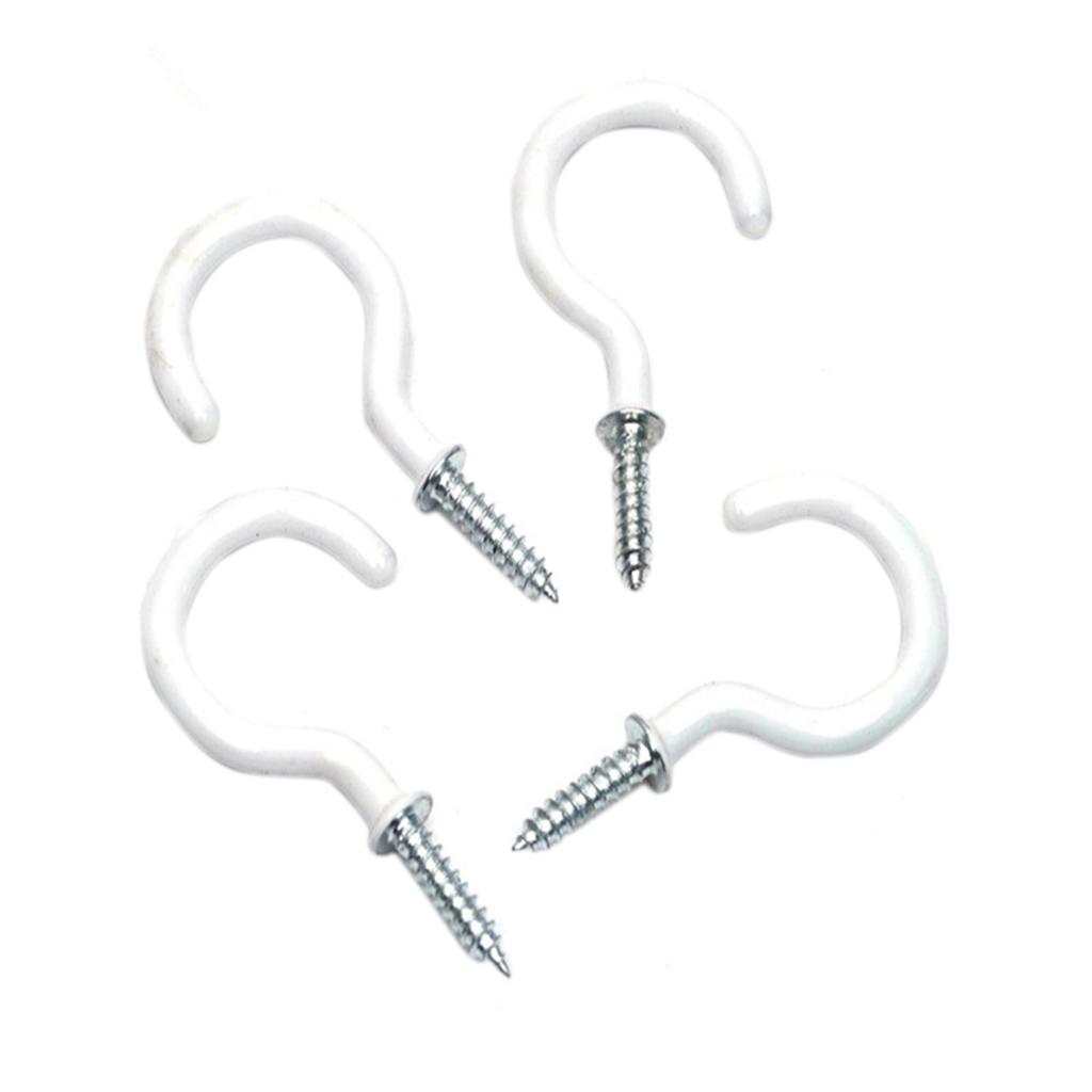 70PCS Ceiling Hooks Heavy Duty Screw Cup Hook for Bathroom Kitchen Wall Ceiling Hanging Various Size Combination Package