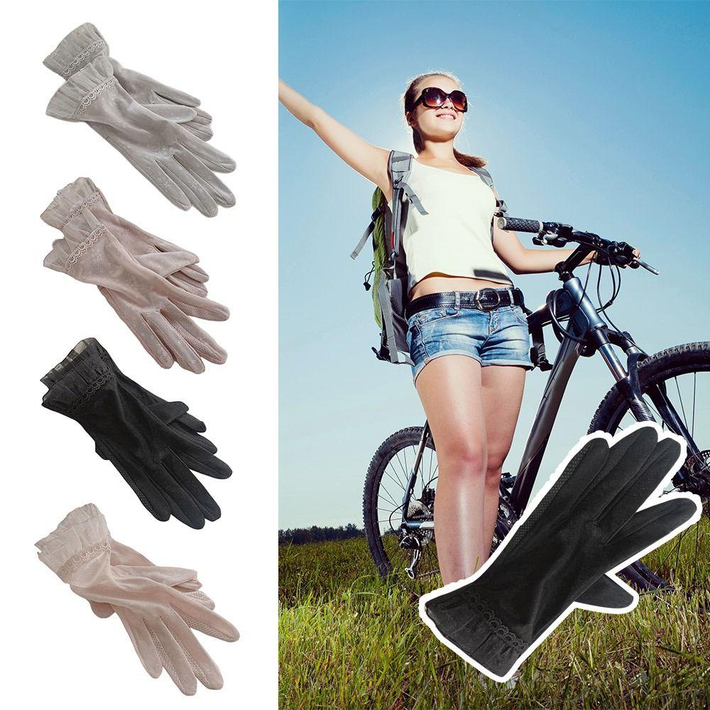 Anti Slip Touch Screen Gloves Sunscreen Cycling Driving  Riding Glove Five Finger Glove  Summer