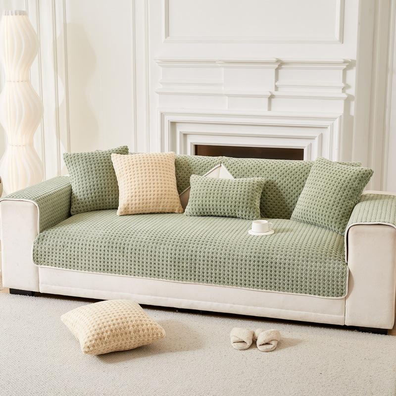 Sofa Cushion Autumn And Winter  New Seat Cushion Simple And Modern High-End Plush Non-Slip Sofa Cover Cover Cloth Towel