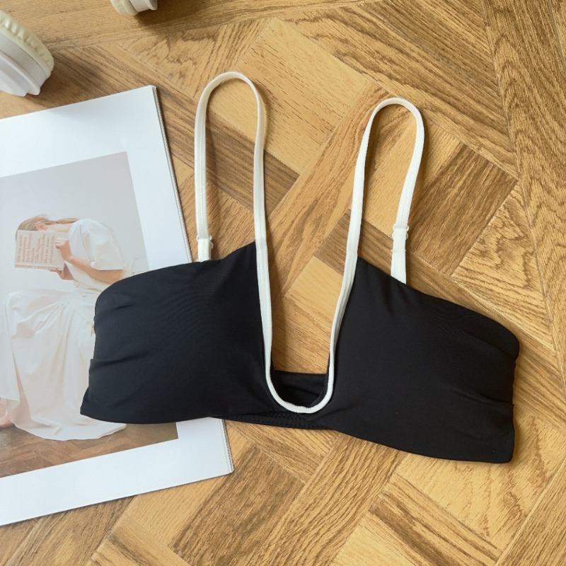 Shell cup underwear women's summer thin small breasts deep seamless sexy bra without steel ring outer chest