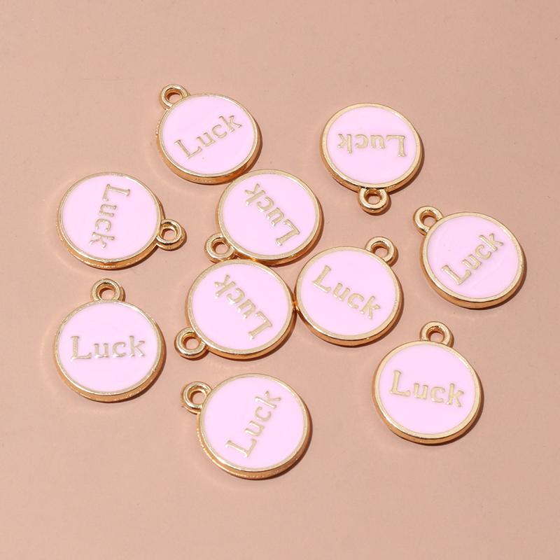 20pcs Enamel Luck Pendant Charms 15x12mm Alloy Metal DIY Jewelry Making Accessories Findings for Necklace Bracelet Earrings