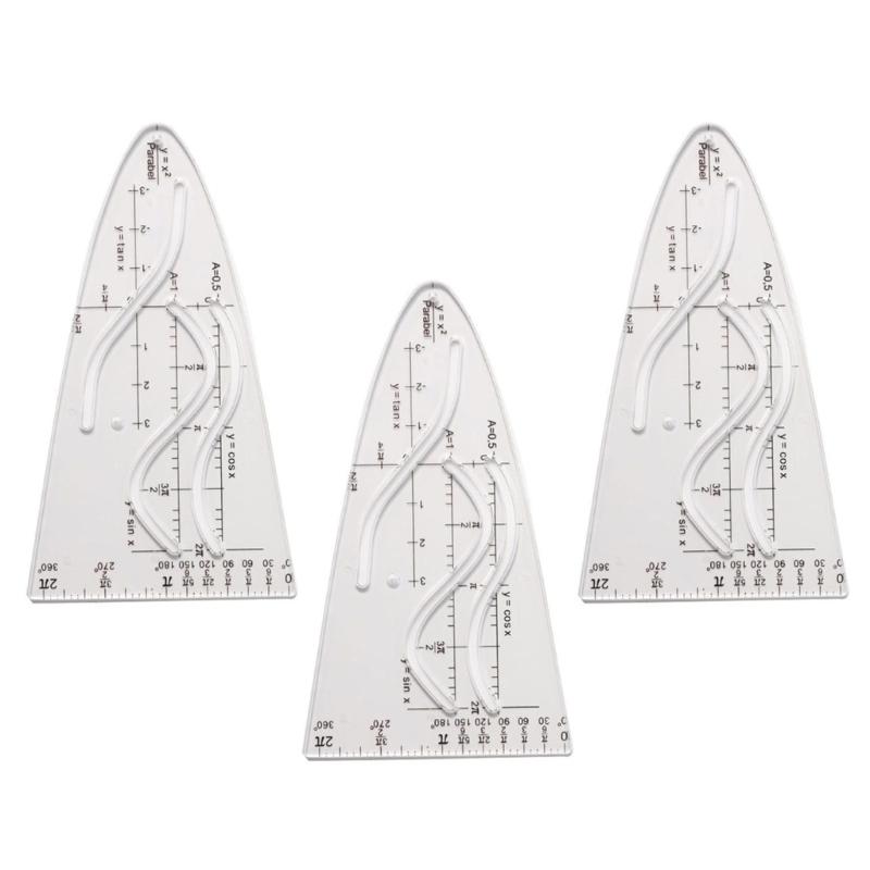 Cosine Ruler Precise Math Tool Cosine Scale Ruler For Technical Drwing Parabolic Stencil Cosine Ruler