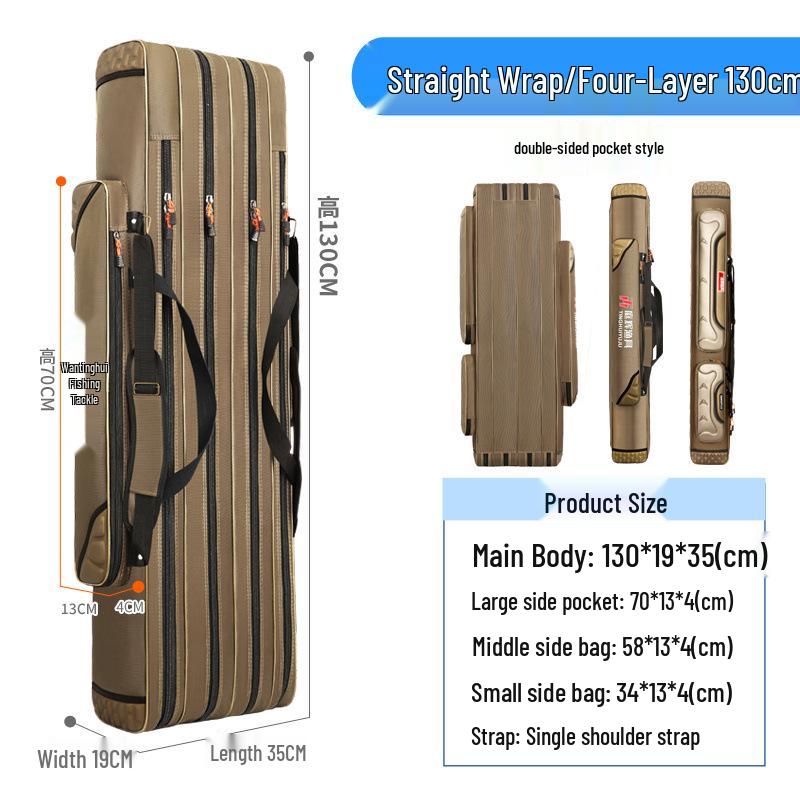 

Многофункциональная сумка для удочек большой вместимости - Утолщенная, Легкая, Дизайн «Большой живот», Сумка для рыболовных снастей