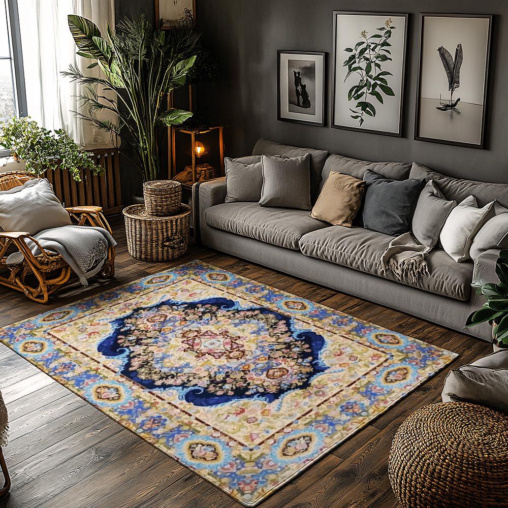 

Vintage Persian Carpet Area Rug Traditional Oriental Rug Bohemian Decor Home Decor Living Room Floor Mat Entryway Rug Floor Cove 60cm x 90cm