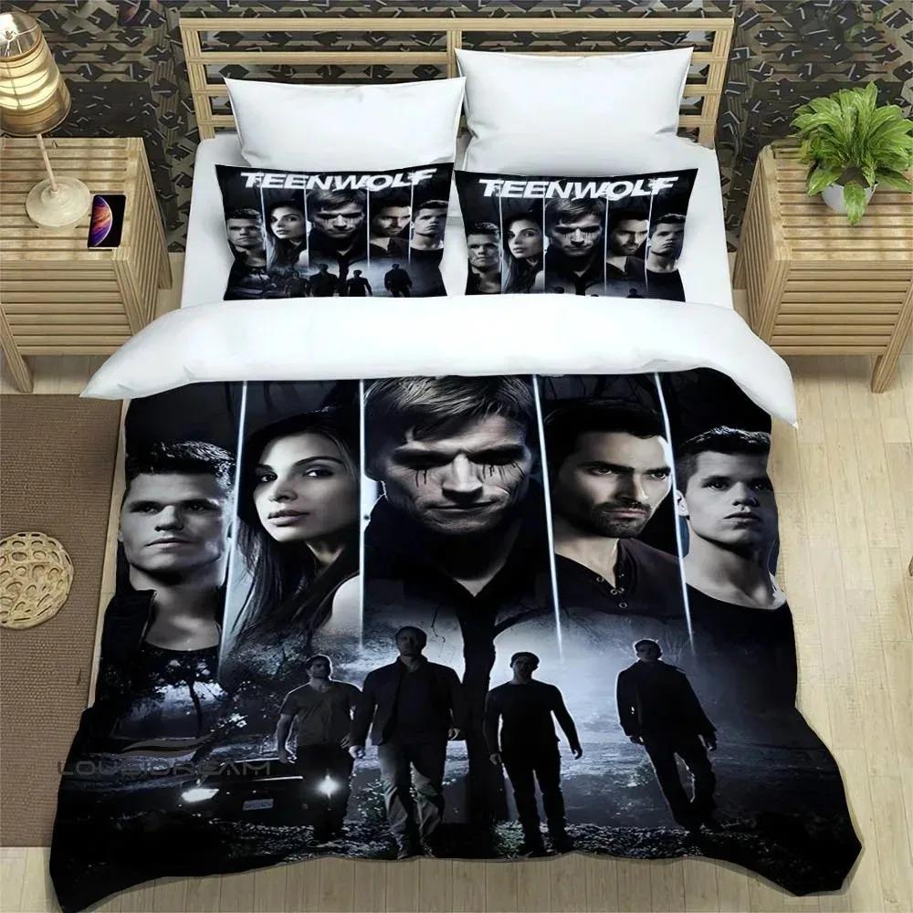 Mode-TV-Serie Teen Wolf 3D NEU Bettbezug Kissenbezug Bettwäsche-Set Erwachsener Junge Schlafzimmerdekoration Kinder Einzel Doppel Groß