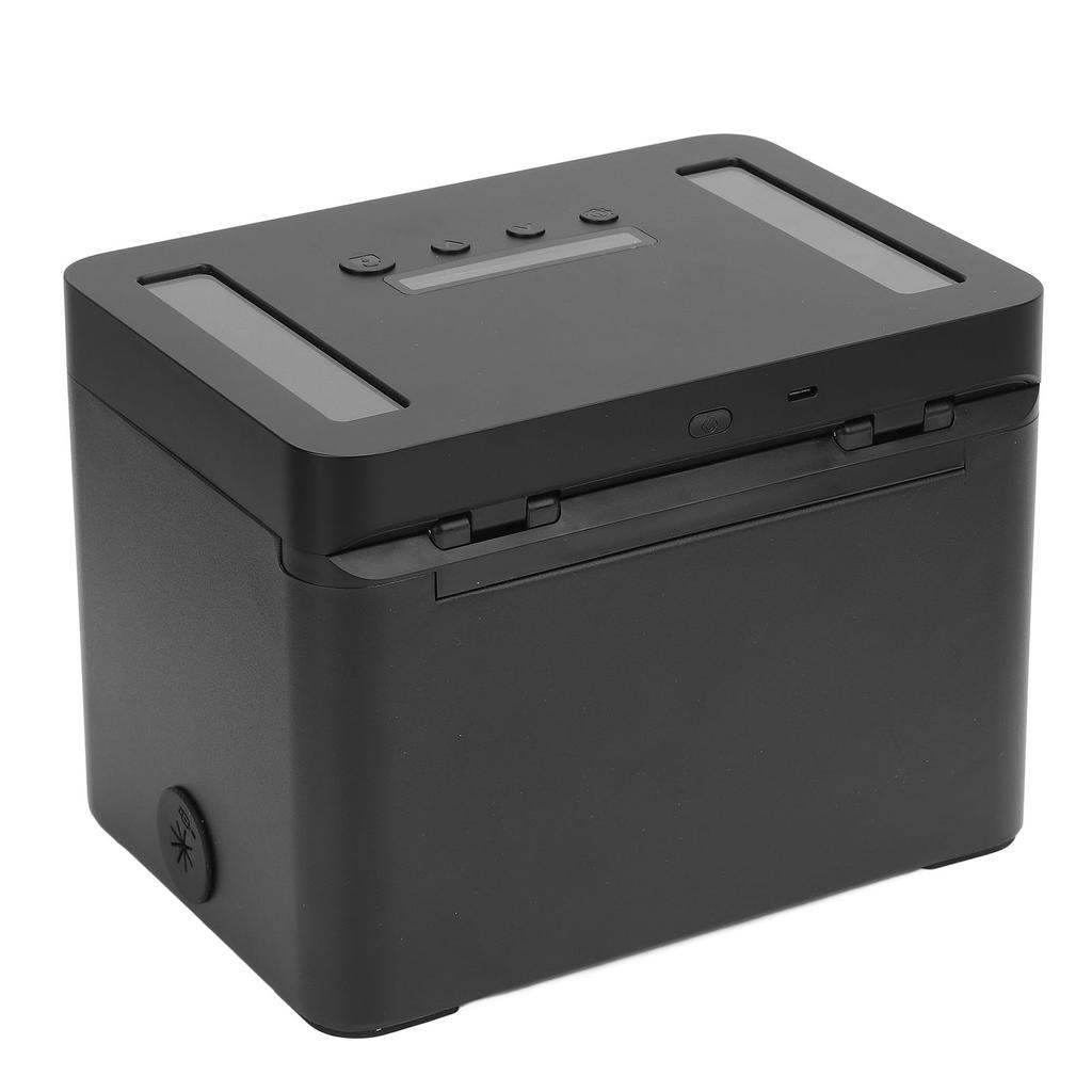 Phone Lock Box with Timer Aluminum Alloy Lock Storage Box for Studying Time Management M Black