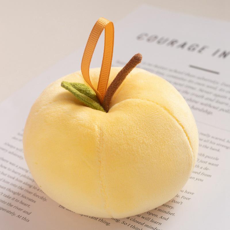 Dopamine Apple Plush Toy Pendant - Red, Green & Peace Apple for Creative Christmas Gift (Logo Customizable)