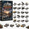 Holiday Countdown Toy 2026 Transportation Advent Calendar, 24-Day Acrylic Ornament Set with Vehicle Fun Christmas Activity Figures, Tree