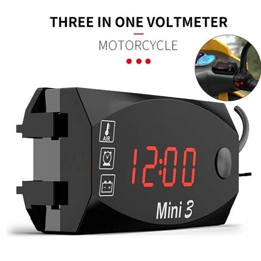 Motorrad Voltmeter Elektronische Uhr Für LED Digitalanzeige Wasserdicht