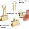 Pack of 100 Multi-specification Combination Swallow Tail Clip Binding Bill Folder Paper Entrainment Clip for Folder [32mm*5 25mm*10 19mm*45 15mm*40]