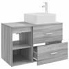 Bathroom Furniture Set 2 pcs Grey Sonoma Particleboard