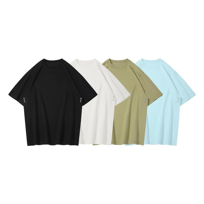 Outdoor Casual Style Round-Neck Short-Sleeve T-Shirt New Summer Arrival Minimalist Solid-Color Fashion Top