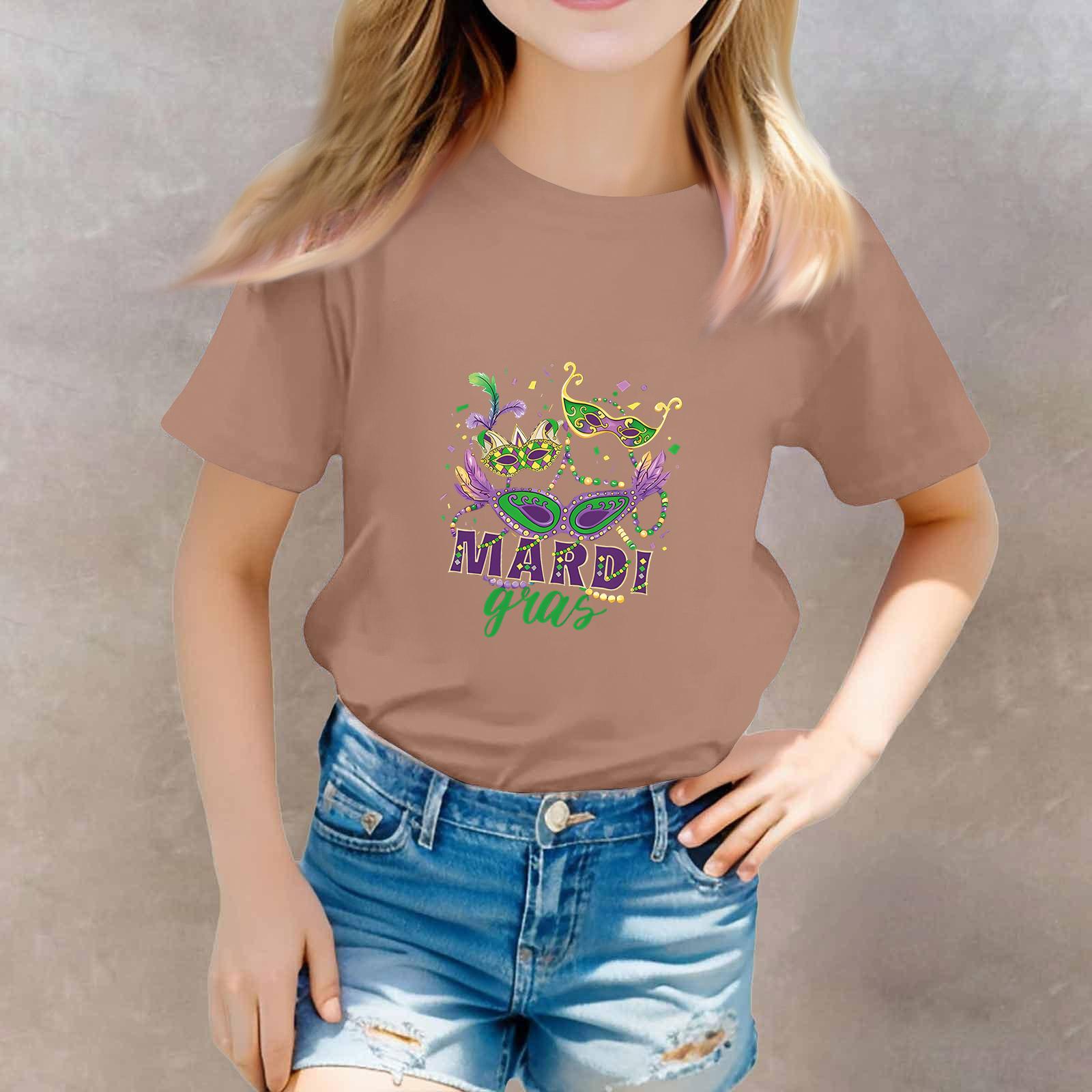 

St. Patrick s Day Toddler Girl Boy T-Shirts Kids Top Boys And Girls Printed Short Sleeved T-shirt 100 кофейный