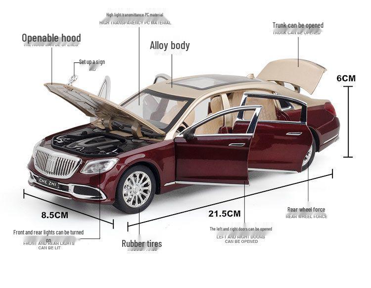 1:24 Mercedes-Benz Maybach S680 Alloy Model Car Ornament
