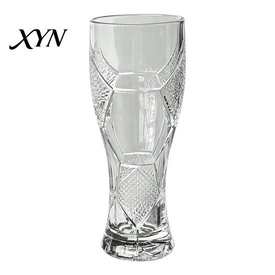 Stain Resistant Glassware Football Beer Glass, 300ml/450ml Capacity Transparent Craft Mug Smooth Inner Wall Glass for Home Bar, Soccer Tumbler Sports