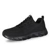 Herrsneakers Mesh Andningsbara Trendiga Snörning Lätta Svarta Promenadskor Stor Storlek Man Tenissko Zapatillas Hombre