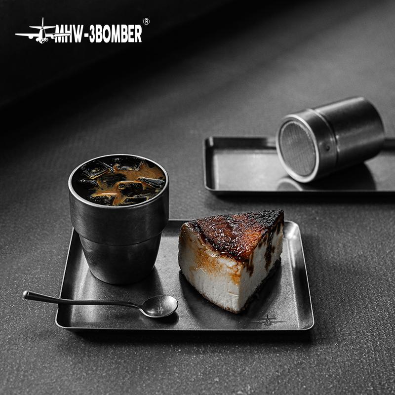 MHW-3BOMBER 300ML Coffee Cup Stainless Steel Double Wall Espresso Mugs Drinking Cups for Tea Milk Beer Home Barista Accessories