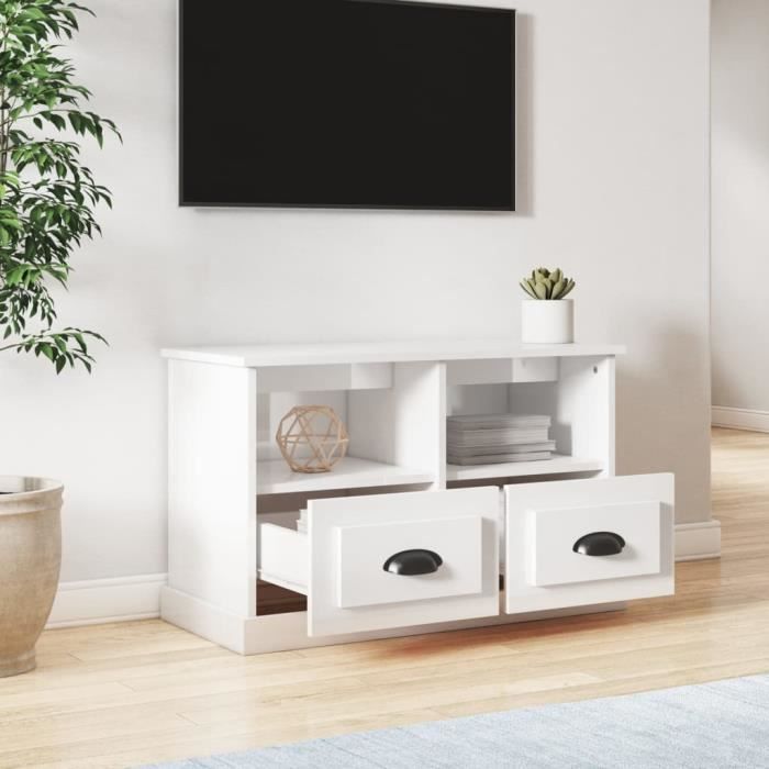 VidaXL TV Stand High Gloss White 80x35x50 Cm Engineered Wood 816282