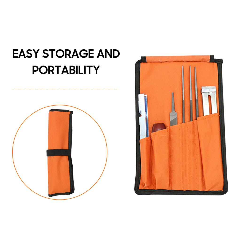 8 PCS Chainsaw Sharpener File Kit Hand Tool for Sharpening Electric Chain Saw Includes 5 32 3 16 7 32 Inch Round File,