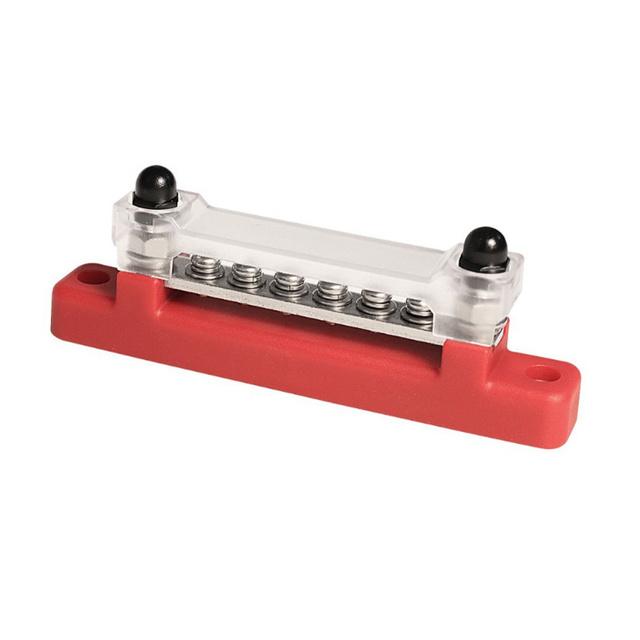 

M6 12V Bus Bar 1/4 inch Power Distribution Block 150A Electrical Terminal Block Buss Bar for Truck Boat Car Camper RV червоний