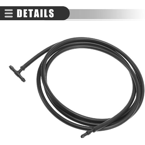 Motoforti Front Windshield Washer Nozzles Kit, Windshield Washer Hose, for Ford Edge 2007-2011, with 3pcs Connectors, Plastic, Rubber, 8S4Z17603AA,