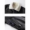 Giacca in Pelle da Uomo Autunno e Inverno Giacca in Pelle Giovanile Velluto Ispessito Revers Casual Giacca in Pelle PU
