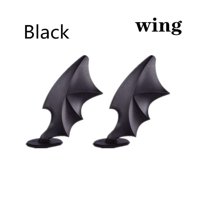 2PCS Devil Horns Cute Horn Helmet Decoration Wing Stickers
