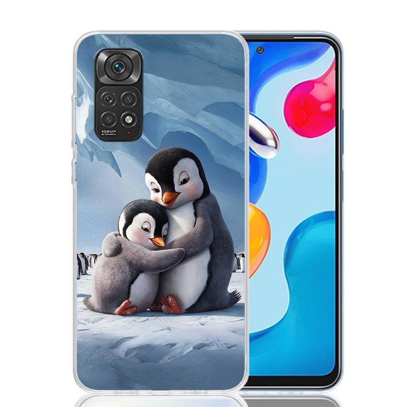 Penguins Love At The North Pole Phone Case For Xiaomi Redmi Note 13 14 15 Pro Plus 12S 12 14S 11S 11E 10 10S 11 11T 5G 4G Cover