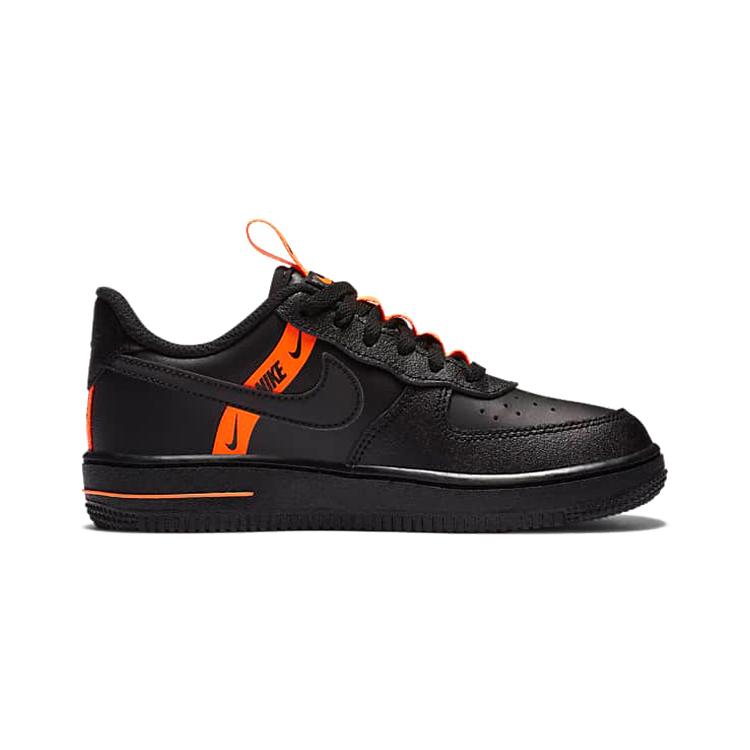 Nike Air Force 1 LV8 KSA Low top Skateboard Shoes Black Orange Children Aged 3 7 Years Old CT4681-001