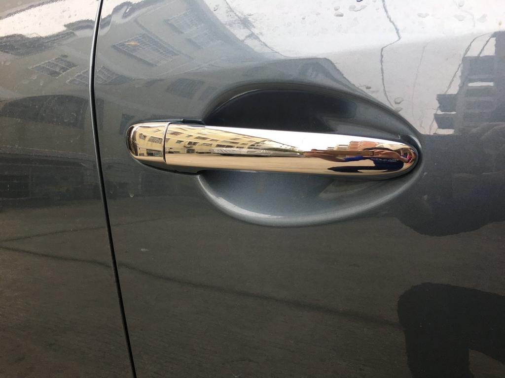 RUIQ Chrome Outer Door Handle Covers for Mazda Demio DJ Series and Mazda 2 Demio (Full Coverage)