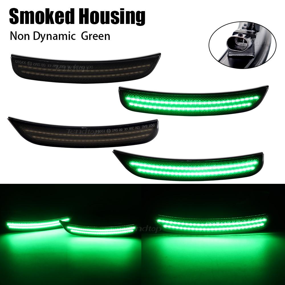 4pcs Side Turn Signal Lamp Dynamic Turn Signal Side Lights Side Marker Light for 2015-2022 Chrysler 300 4&LED