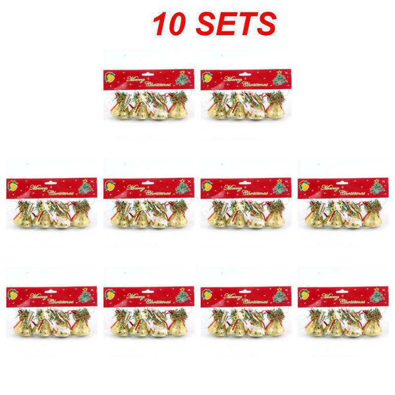 5/10SETS Christmas Mini Electroplated Bell Pendant Exquisite High Quality Christmas Tree Decorations Holiday Bell Decoration