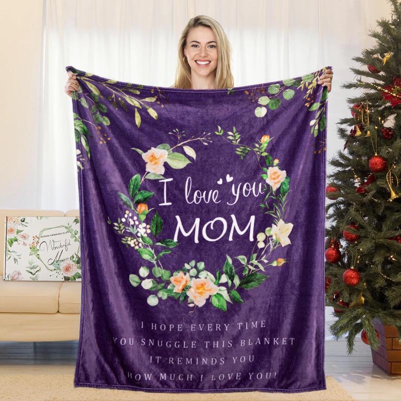 Blanket Flannel Cover Blanket Gift Blanket for Mom and Grandmother Birthday Christmas and New Year Gifts