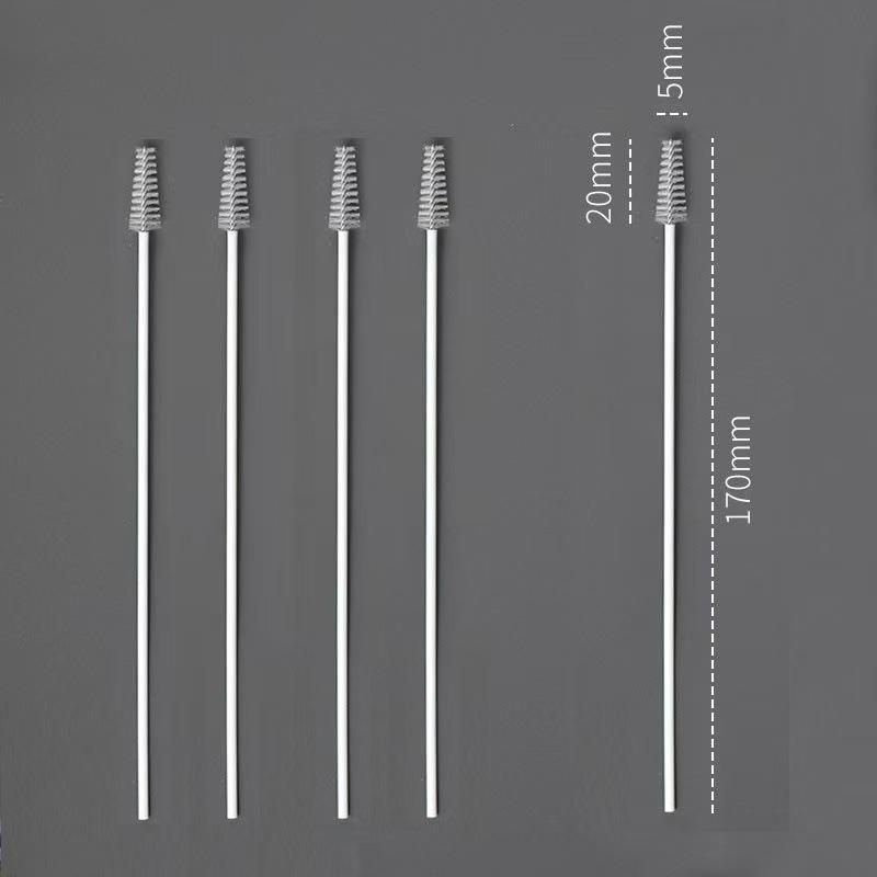 304 Stainless Steel Nylon Cleaning Brush for Baby Bottles & Test Tubes - Soft Spiral Bristles